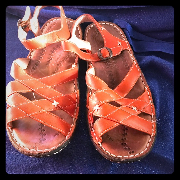 orange keen sandals